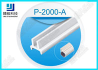 Aluminiumlegierungs-Rohr-Glas-Einbauschlitz für 5mm Glasscheibe und Acrylbrett pp. in weißem P-2000-A