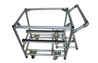 Justierbares Aluminium baut Stahlrohr-Speicher-Gestell-Hand-LKW-Laufkatze ODM/Soem zusammen