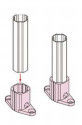 Aluminiumfuß-Schalen-Rohr-Gestell-Installationen ISO9001 für 28mm Rohr