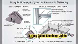 Durable 28mm Aluminum Pipe Joints for Lean Rack Systems