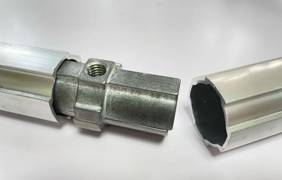 Industrial Metal Pipe Coupling Bidirectional Connection Round Zinc Alloy AL-14