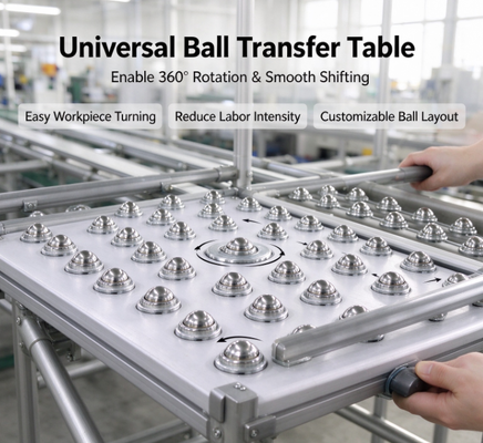 Aluminum Profile Anti-static Manual Roller Ball Transfer Assembly Line