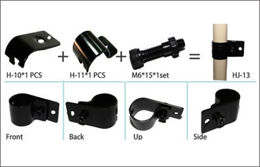 Black Metal Steel Pipe Flexible Connectors , Black Pipe Clamp Joints In Pipe Racking