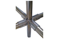 Schwarz, 4 Weisen-Fittings-Metallrohrverbinder stempelnd Hochleistungs