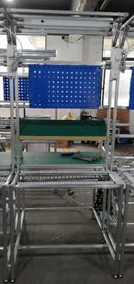 Aluminiumprofil-ESD-Leinarbeitsplatz mit Pegboard, Flow Rack und Beleuchtungssystem