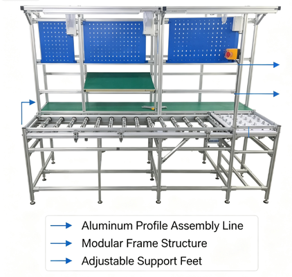 Anpassung der Balltransfer-Bundeslinie für Industrieprofile aus Aluminium, Anti-statische PVC-Gürtelförderstelle