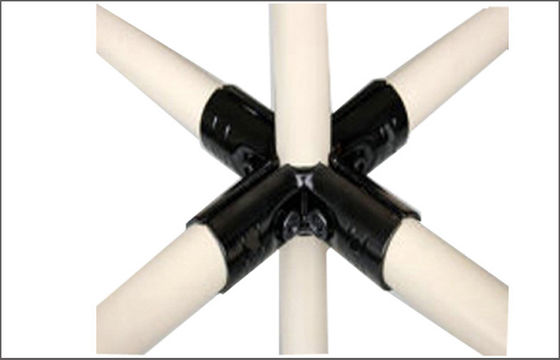 Zusammengesetzte Rohr-Kreuzfuge-Metallbeschläge für Fertigungsstraßen und Werktische